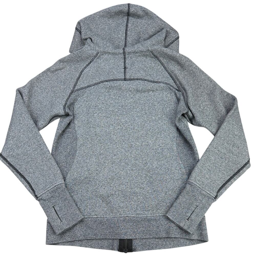 LULULEMON Scuba Hoodie III Heathered Speckled Black Size 8 - Picture 9 of 10